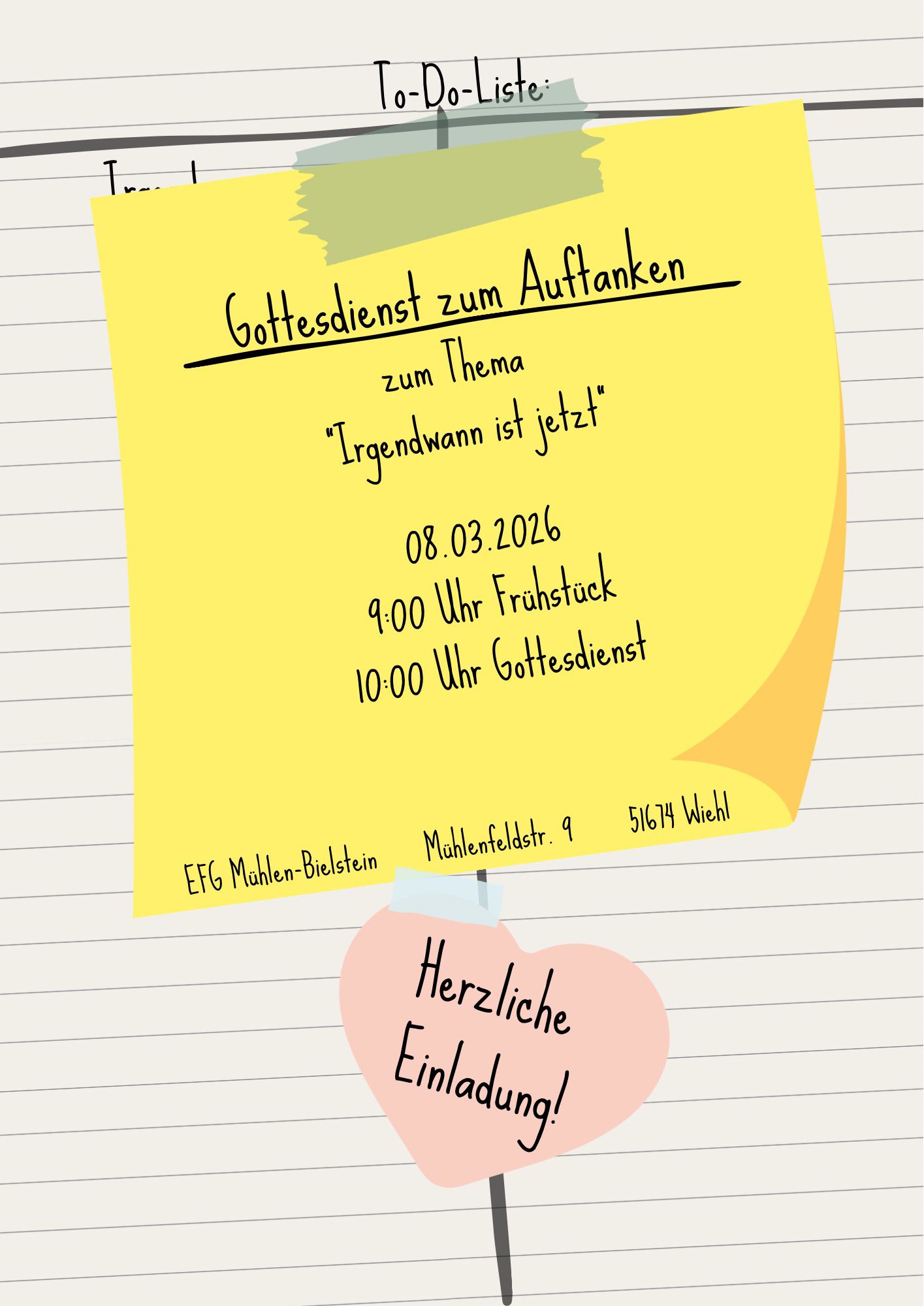 Gottesdienst zum Auftanken 08.03.2026